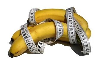 La banane et le centimètre comme une imitation de l'augmentation du pénis